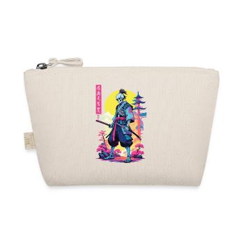 Oni Skeleton Samurai Vaporwave Aesthetic - Organic Pouch - nature - Front