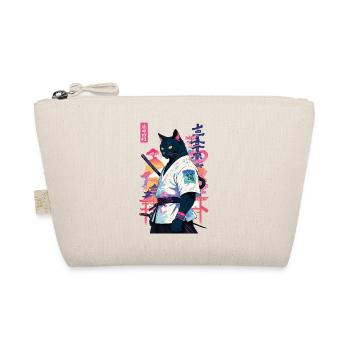 Samurai Katze Vaporwave Aesthetic Japan Kunst - Bio-Täschchen - Natur - Vorne