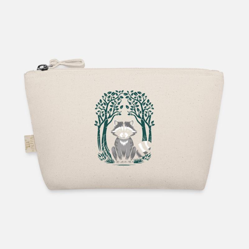 Illustration de chien raton laveur de style cottagecore Trousse biologique