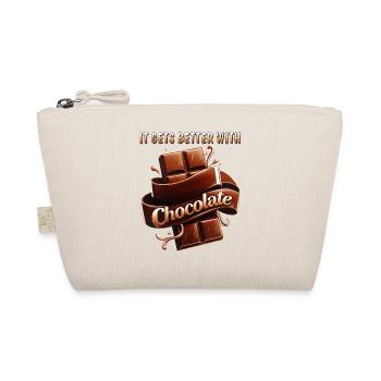 IT GETS BETTER WITH CHOCOLATE - Bio-Täschchen - Natur - Vorne