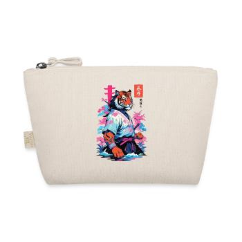 Tiger Yokai & Vaporwave Aesthetic Samurai Art - Organic Pouch - nature - Front