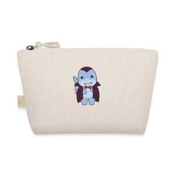 Dino Happy Halloween Cute Vampire Costume - Organic Pouch - nature - Front