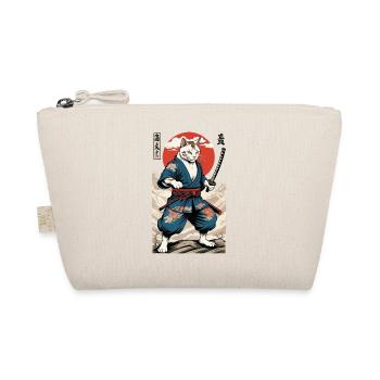 Chat Samouraï Vintage Ukiyo-E Esthétique Style Japon - Trousse biologique - nature - Devant
