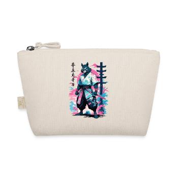 Tanuki Yokai Vaporwave Aesthetic Samurai Art - Organic Pouch - nature - Front