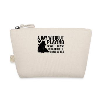 A day without playing with my Rough Collie I have - Bio-Täschchen - Natur - Vorne