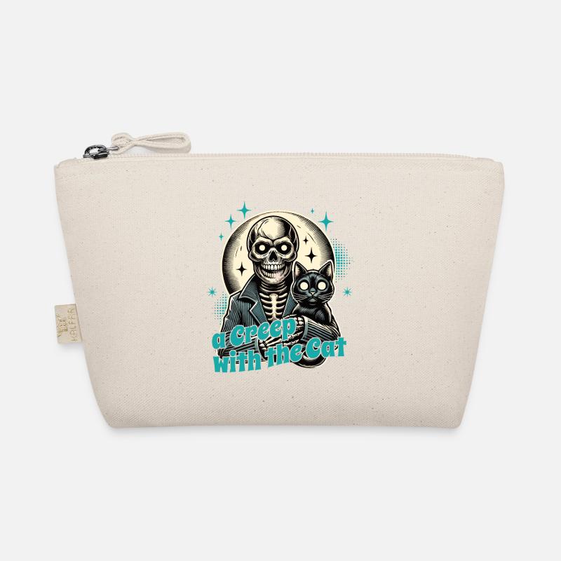 Squelette d’Halloween avec chat : un creep avec le chat Trousse biologique