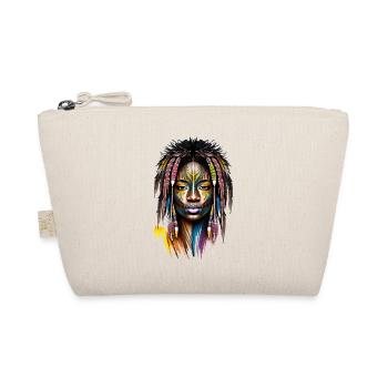 African woman with face paint and feathers - Organic Pouch - nature - Front