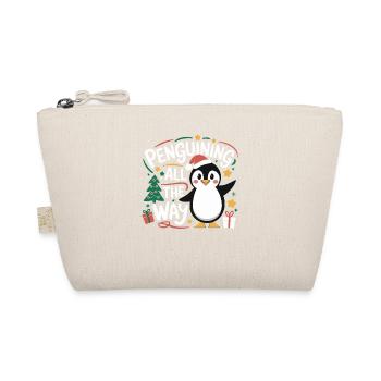 Penguin Christmas - Penguining All The Way - Organic Pouch - nature - Front