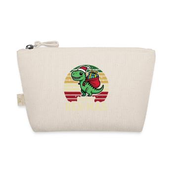 Merry Rex Mas T-Rex Dinosaur Christmas Funny Humor - Organic Pouch - nature - Front