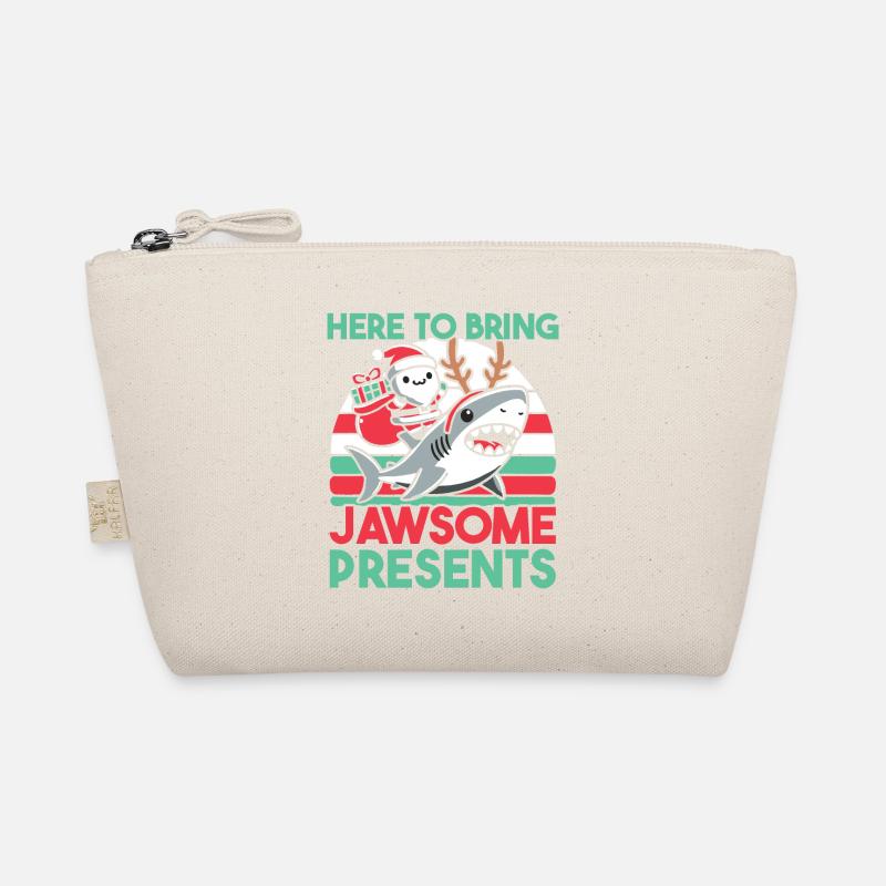 Here to bring jawsome presents christmas pun shark Organic Pouch
