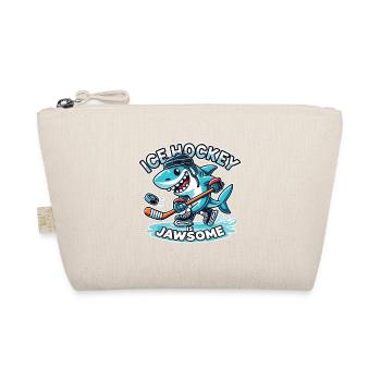 Eishockey ist Jawsome Funny Shark Lover Sport Wortspiel - Bio-Täschchen - Natur - Vorne