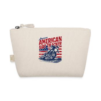 American flat track biker - Organic Pouch - nature - Front