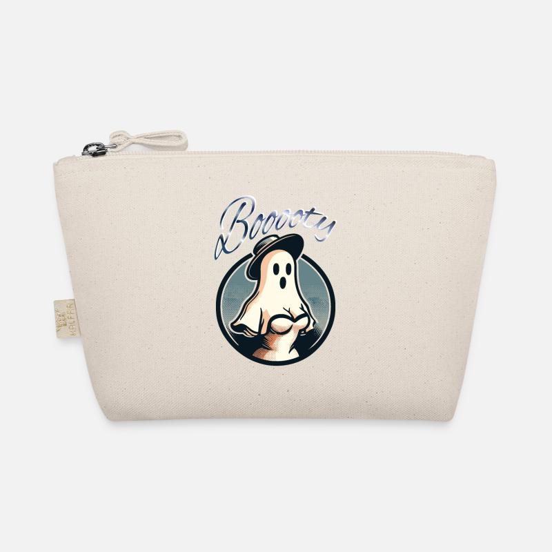 Funny Halloween Booty Ghost Motif Organic Pouch
