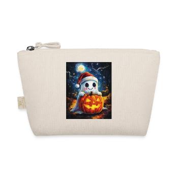 Cadeau d’Halloween fantôme avec décoration de chapeau de Noël - Trousse biologique - nature - Devant