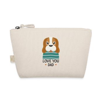 Hund - Hab dich lieb Papa - Bio-Täschchen - Natur - Vorne