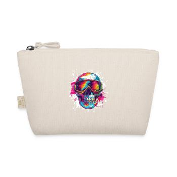 Ski Ski Goggles Skull - Organic Pouch - nature - Front
