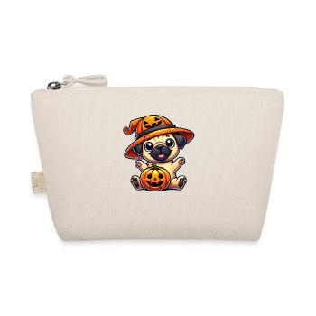 Halloween chien carlin citrouille chapeau fantaisiste - Trousse biologique - nature - Devant