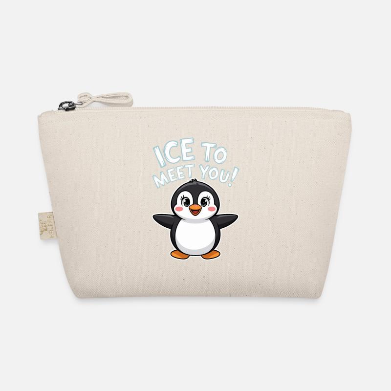 Cute Penguin Word Game Organic Pouch