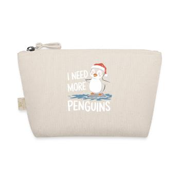 Ich Brauche Mehr Pinguine Lustig Weihnachten - Bio-Täschchen - Natur - Vorne