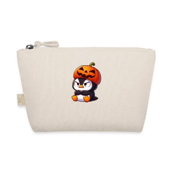 Halloween Penguin Pumpkin Witch Hat Witch Cute Cartoon - Organic Pouch - nature - Front