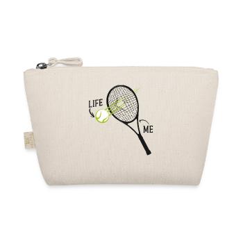 Funny Tennis Player Racket Life Me - Bio-Täschchen - Natur - Vorne