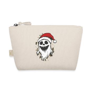 Cadeau d’Halloween fantôme avec décoration de chapeau de Noël - Trousse biologique - nature - Devant