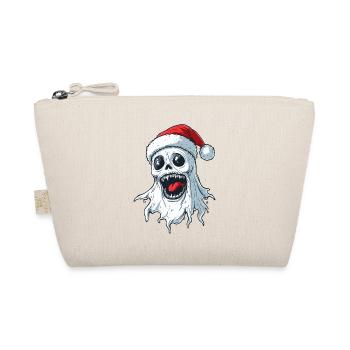 Cadeau d’Halloween fantôme avec décoration de chapeau de Noël - Trousse biologique - nature - Devant