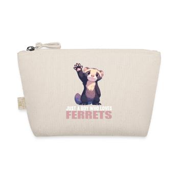 Ferret Frettchen - Organic Pouch - nature - Front