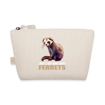 Ferret Frettchen - Organic Pouch - nature - Front
