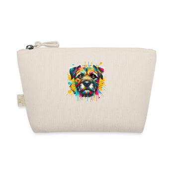 Splash Art Border Terrier Border Terriers - Organic Pouch - nature - Front
