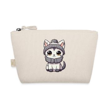 Katze Winter Tier Baby Comic - Bio-Täschchen - Natur - Vorne