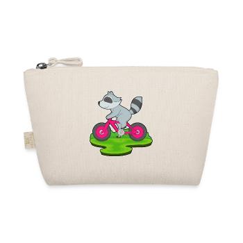 Raccoon Bicycle - Organic Pouch - nature - Front