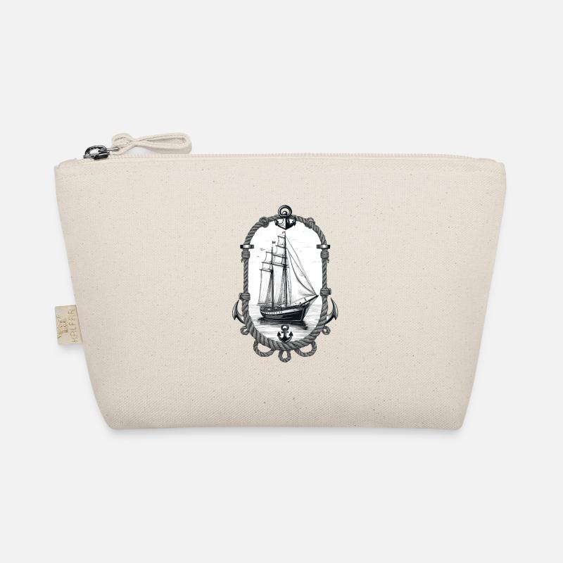 äMaritime Abenteuer Segelschiff Illustration Bio-Täschchen