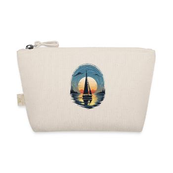 Sunset Sailboat Adventure Sea - Organic Pouch - nature - Front