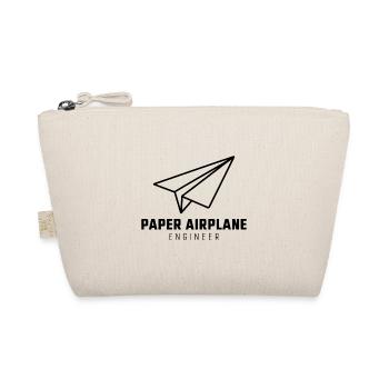 Papierflieger Spruch Witz Papierflugzeug Geschenk - Bio-Täschchen - Natur - Vorne