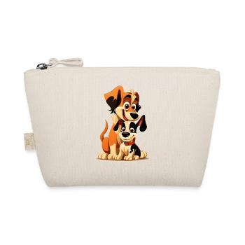 Playful Dogs Happy Puppy and Parent Duo - Organic Pouch - nature - Front
