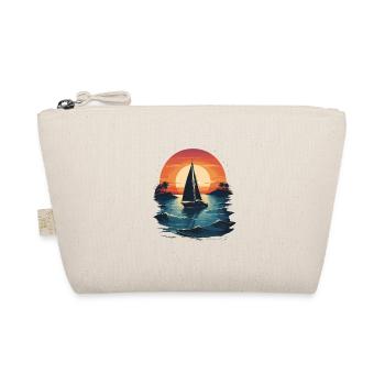 Sunset Sailing Adventure Sea - Organic Pouch - nature - Front