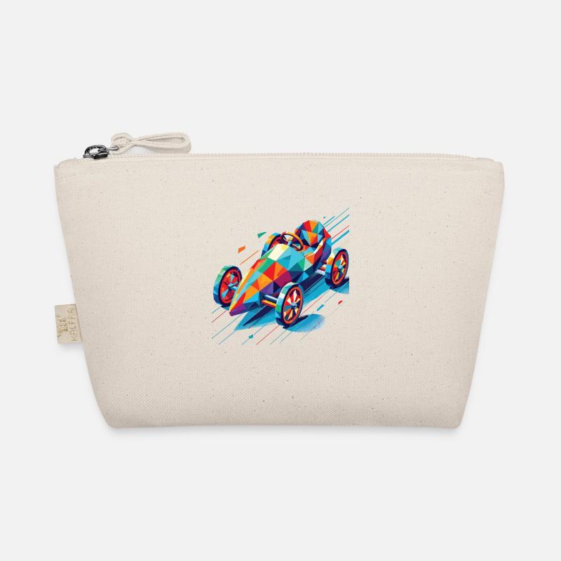 Colorful Soapbox Retro Polygon Racer Organic Pouch