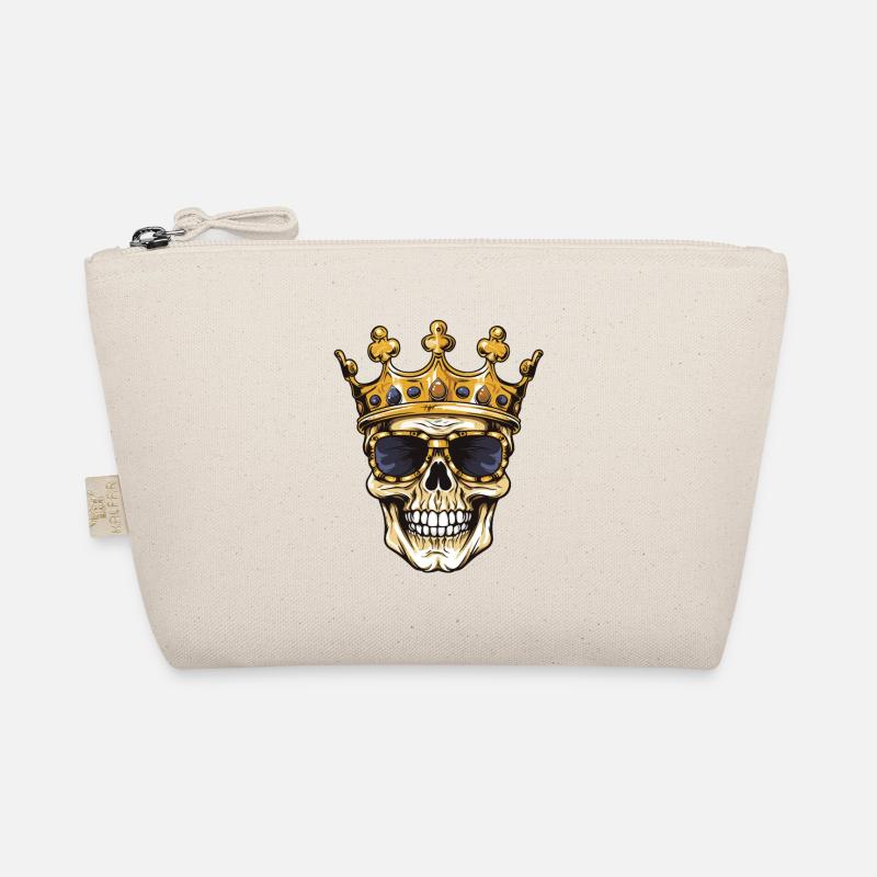 King Skull Party Crown Organic Pouch