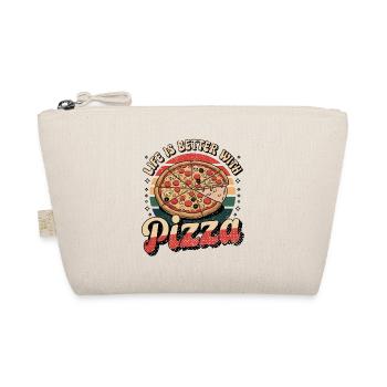 Life is better with pizza - Organic Pouch - nature - Front