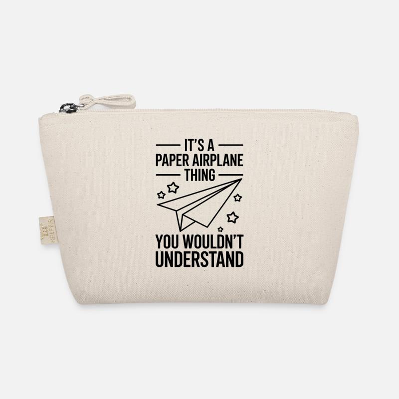 Papierflieger Spruch Witz Papierflugzeug Geschenk Bio-Täschchen