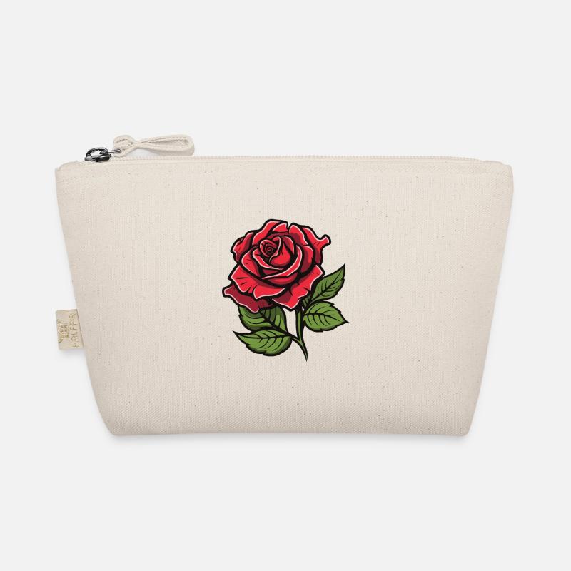 Rose Blume Liebe Bio-Täschchen