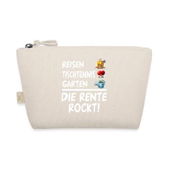 Die Rente Rockt Reisen Tischtennis Garten Rentner - Bio-Täschchen - Natur - Vorne