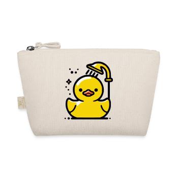 Quietschente gelbe Ente Dusche - Bio-Täschchen - Natur - Vorne
