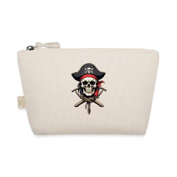 Pirate Flags Skull Jolly Roger Pirate Costume - Organic Pouch - nature - Front