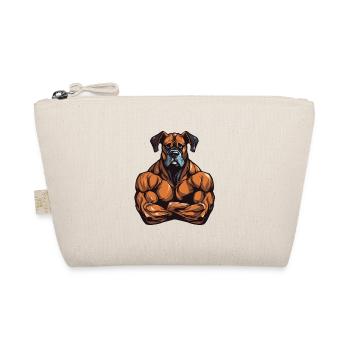 Dog Muscles Bodybuilding - Organic Pouch - nature - Front