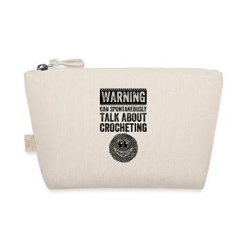 Warning can spontaneously talk about Crocheting - Bio-Täschchen - Natur - Vorne