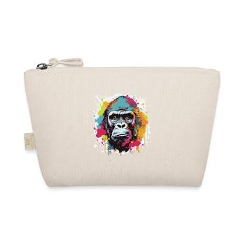 Gorilla Head Portrait Pop Art - Organic Pouch - nature - Front