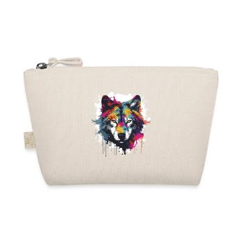 Wolf Head Portrait Pop Art - Organic Pouch - nature - Front