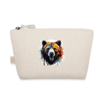 Bear Head Portrait Pop Art - Organic Pouch - nature - Front